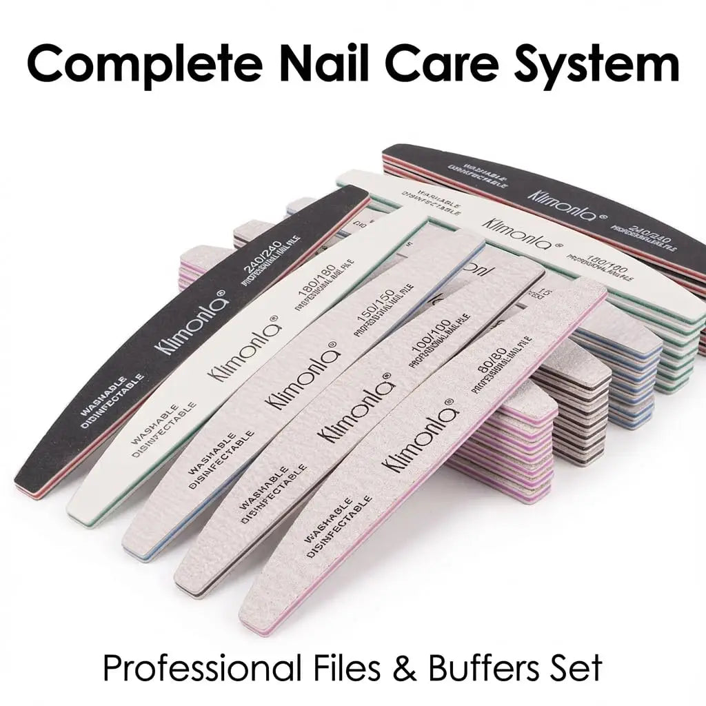 5/10PCS Klimonla Nail Files Durable High Quality Nail Files For Nails Manicure Salon Supplies Set 80/100/150/180/240 Grit