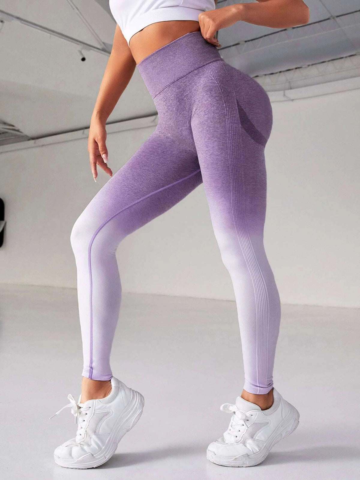 European and American Best-Selling Seamless Suspender-Dyed Butt-Lifting Fitness Pants, Tummy-Tightening, Tight-Fitting High-Waisted Peach-Butt Yoga Pants