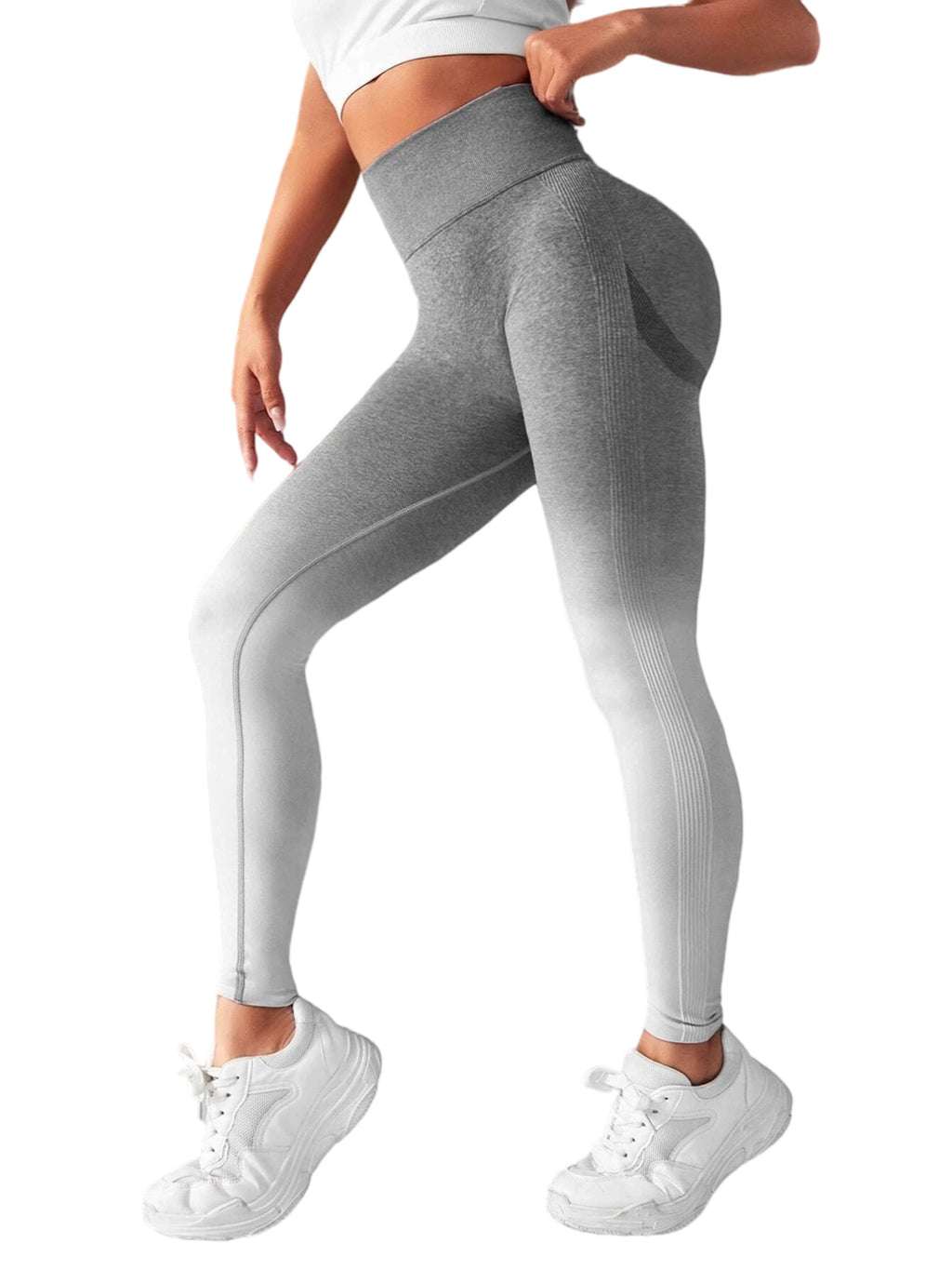 European and American Best-Selling Seamless Suspender-Dyed Butt-Lifting Fitness Pants, Tummy-Tightening, Tight-Fitting High-Waisted Peach-Butt Yoga Pants