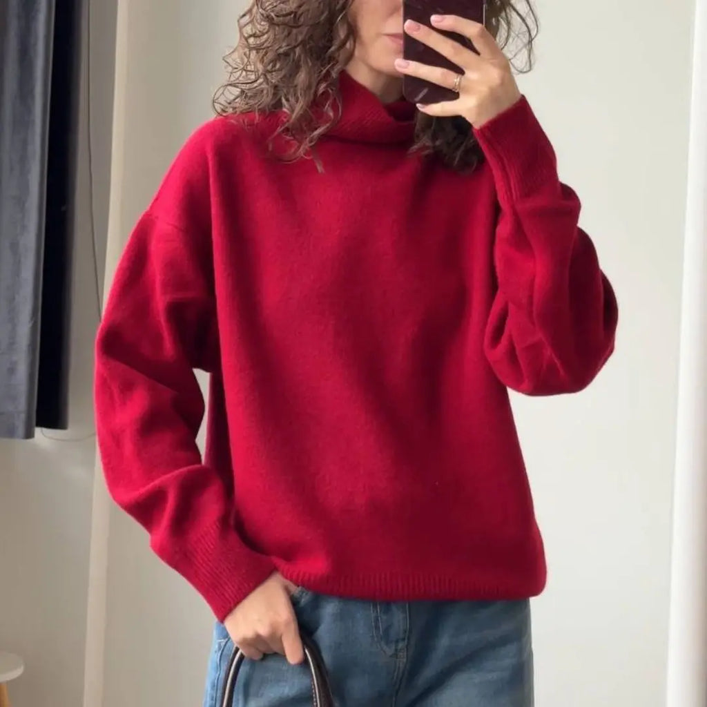 WinvyNee Women's Clothing Wool Sweaters Turtleneck Casual Long Sleeve Jumpers Knitted Pullovers Soft Plus Size Winter A1103002C
