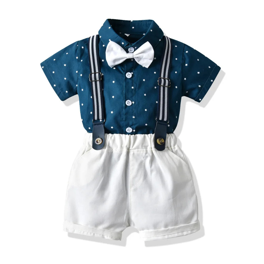Boys Suits Blazers Clothes Suits For Wedding Formal Party Striped Baby Vest Shirt Pants Kids Boy Outerwear Clothing Set