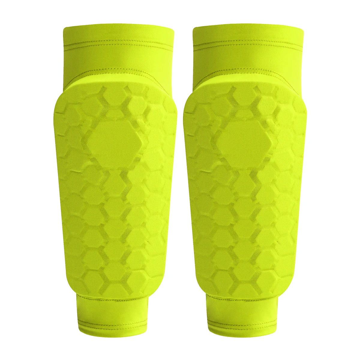 Kids Soccer Shin Guard Sleeves, Lightweight EVA Honeycomb Anti-collision Calf Protectors with Non-slip Silicone, for Football