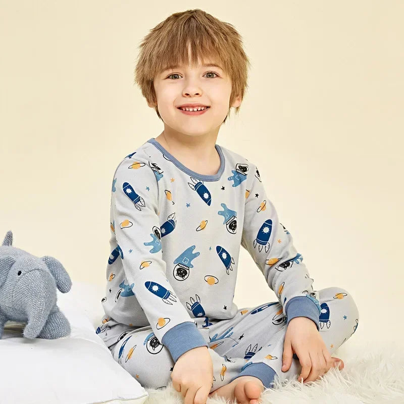 Kids Pajamas for Boys 2 3 4 5 6 7 8 9 10 11 12 14 Years Cotton Sleepwear Set Dinosaur Pyjamas Green Children Pijamas Clothing