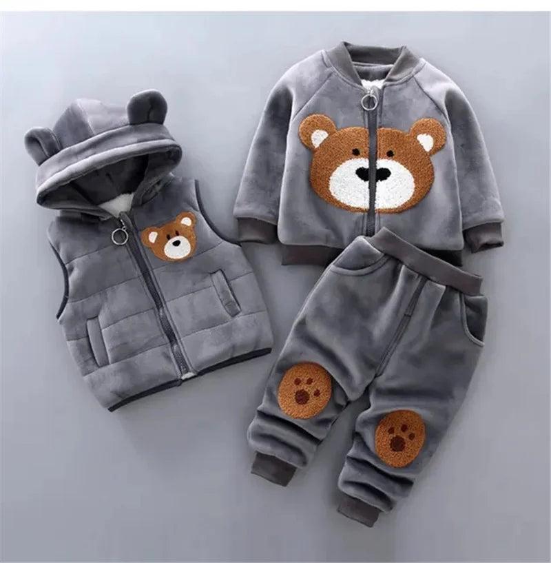 Boys Clothes Autumn Winter Warm Baby Girl Clothes Kids Sport Suit Outfits Newborn  Clothes Infant Baby Christmas Clothing Sets