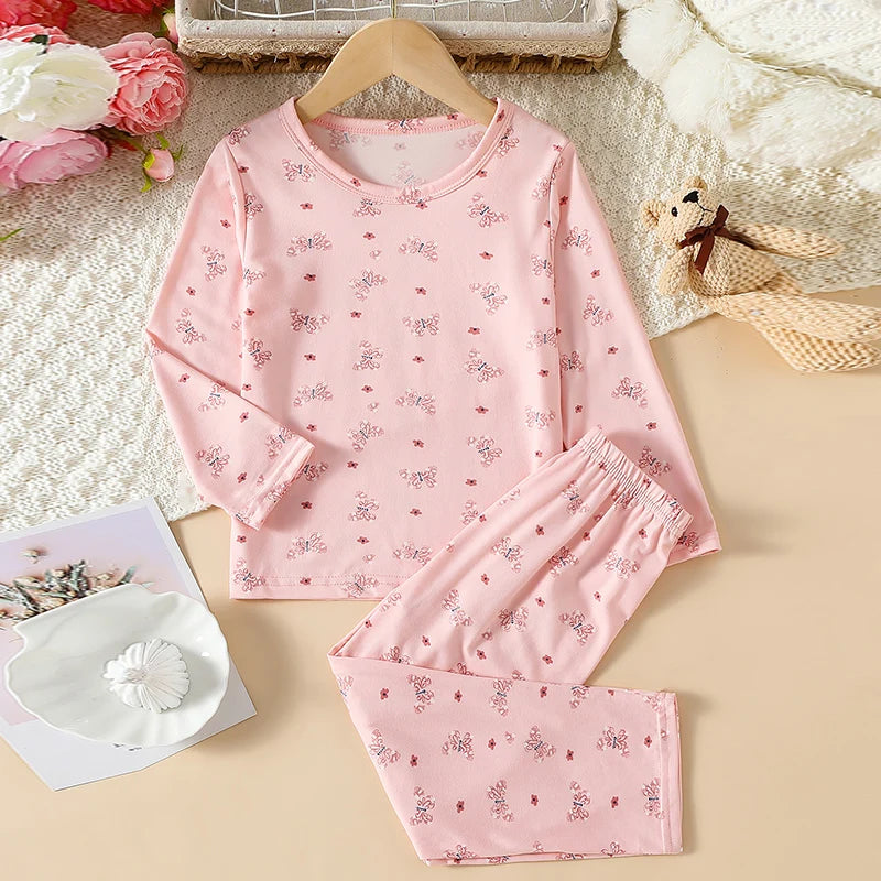 2-Pcs Children's Casual Cute Home Service Suit Boy Casual Joker Bear Print Short Sleeve Girl Comfortable Joker Sweet Shorts Suit