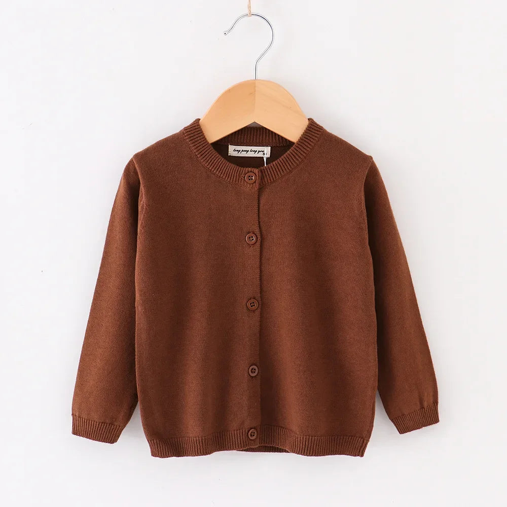 Spring Autumn Baby Boys Knitted Cardigan Warm Sweater Children Clothing Toddler Girls Sweaters Winter Kids Wear Baby Boy Clothes