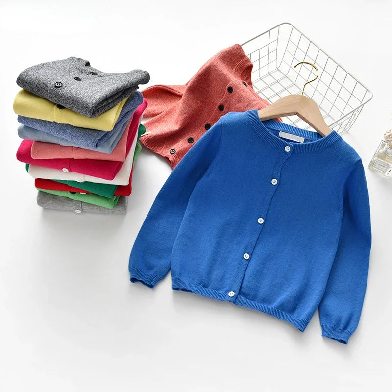 Spring Autumn Baby Boys Knitted Cardigan Warm Sweater Children Clothing Toddler Girls Sweaters Winter Kids Wear Baby Boy Clothes