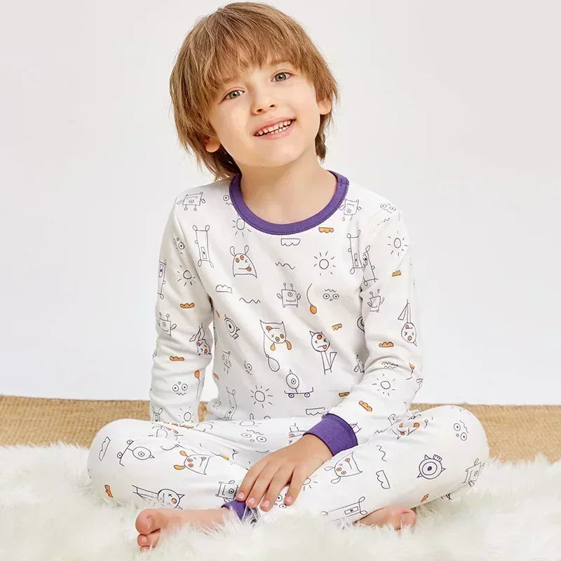 Kids Pajamas for Boys 2 3 4 5 6 7 8 9 10 11 12 14 Years Cotton Sleepwear Set Dinosaur Pyjamas Green Children Pijamas Clothing