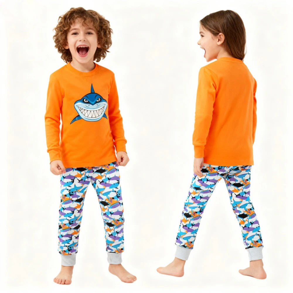 kids pajamas set baby pijama boys animal embroidery sleepwear girls cute 100% cotton soft nightwear children clothing homewear