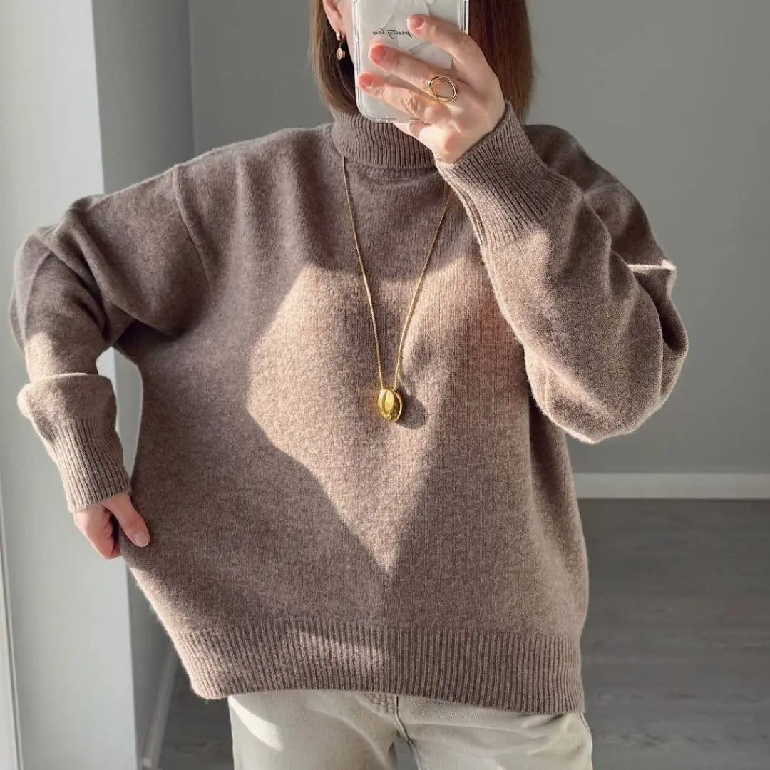 WinvyNee Women's Clothing Wool Sweaters Turtleneck Casual Long Sleeve Jumpers Knitted Pullovers Soft Plus Size Winter A1103002C