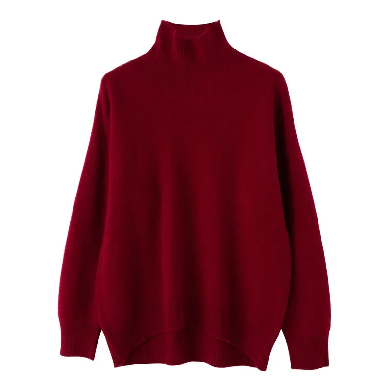 WinvyNee Women's Clothing Wool Sweaters Turtleneck Casual Long Sleeve Jumpers Knitted Pullovers Soft Plus Size Winter A1103002C