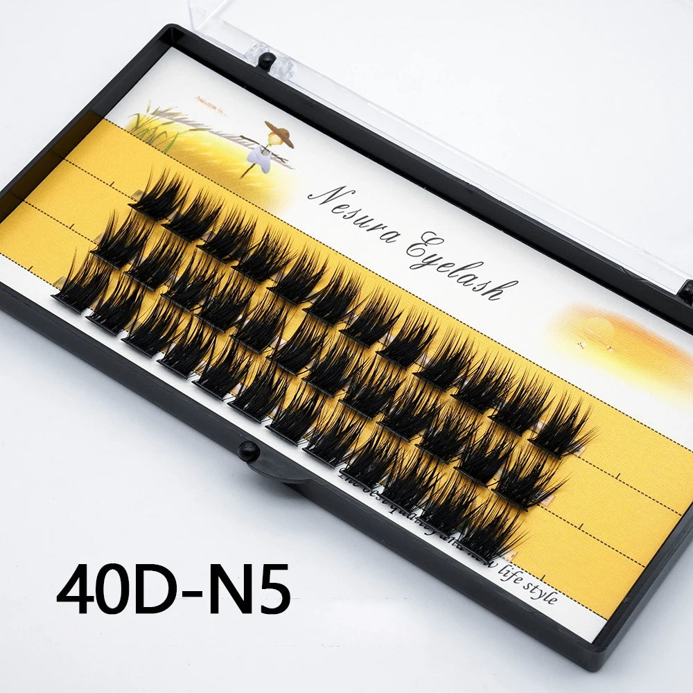 Lashes Clusters 1 Box/60 Bundles 40D/30D Natural Individual Eyelash Handmade Eyelash Bundles 3D Russia Mink Eyelashes Cilia