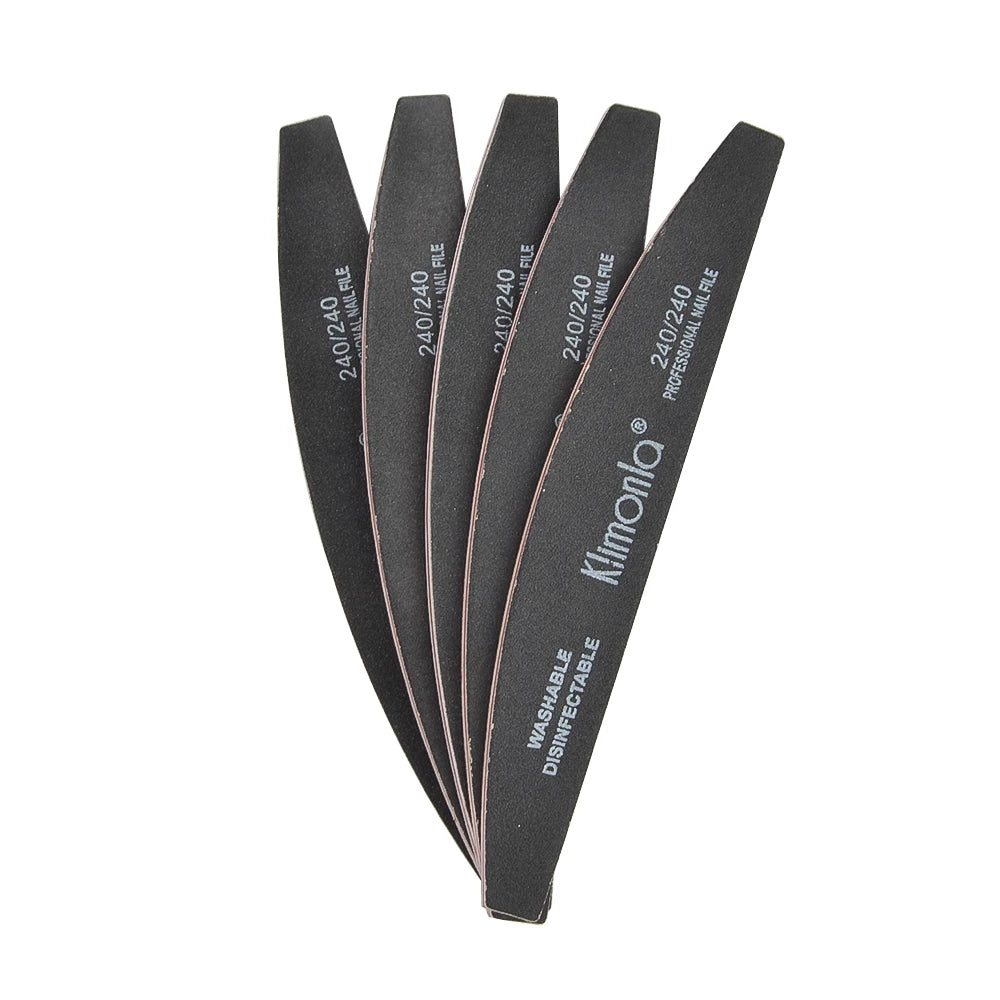 5/10PCS Klimonla Nail Files Durable High Quality Nail Files For Nails Manicure Salon Supplies Set 80/100/150/180/240 Grit
