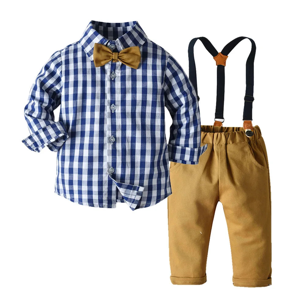 Boys Suits Blazers Clothes Suits For Wedding Formal Party Striped Baby Vest Shirt Pants Kids Boy Outerwear Clothing Set