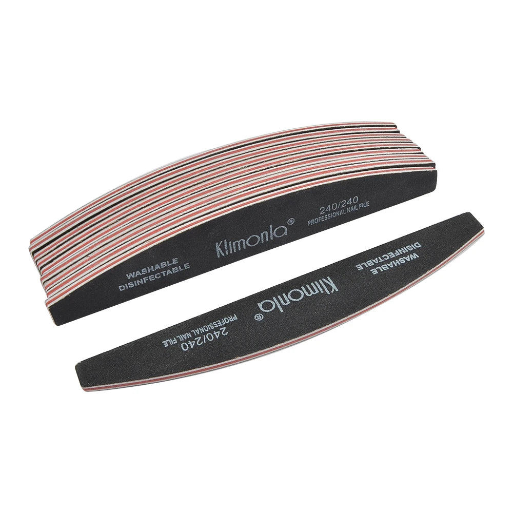 5/10PCS Klimonla Nail Files Durable High Quality Nail Files For Nails Manicure Salon Supplies Set 80/100/150/180/240 Grit