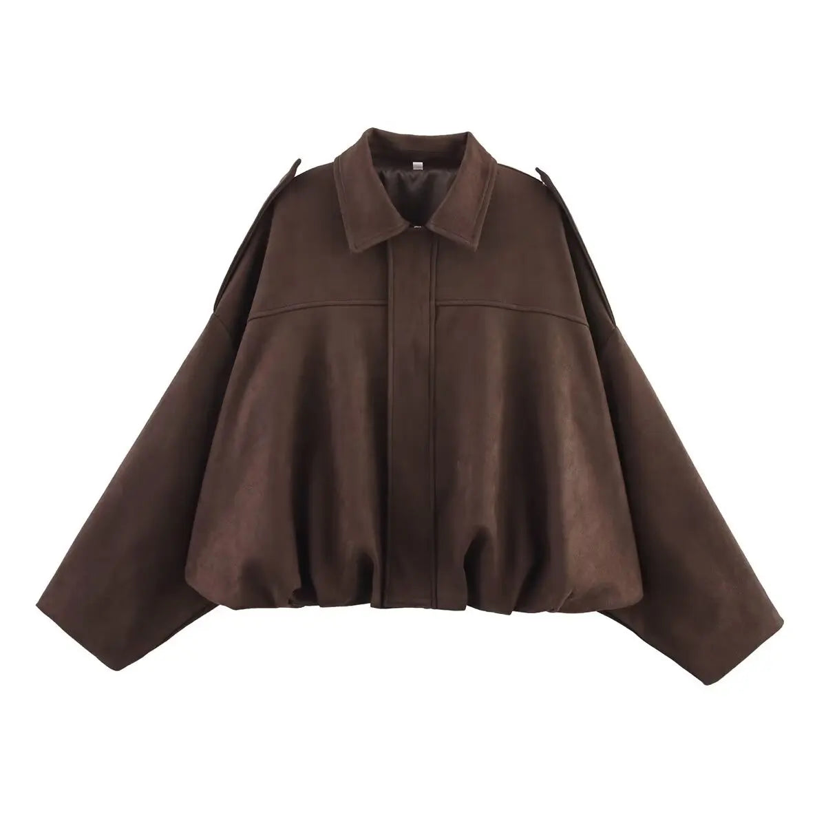 YENKYE New 2025 Women Suede Textured Jacket Long Sleeve Lapel Collar Loose Coats Casual Female Outerwear Chic Tops