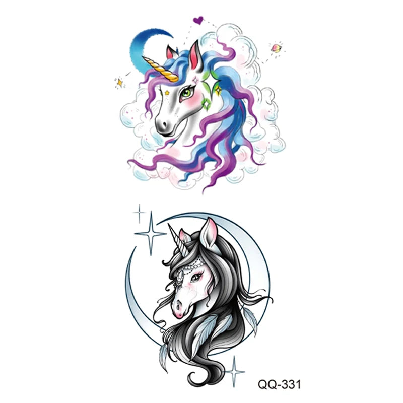 Small Waterproof Temporary Tattoo Sticker Colorful Leaf Flower Elephant Dolphin Art Wrist Neck Women Fake Mini Tatoo
