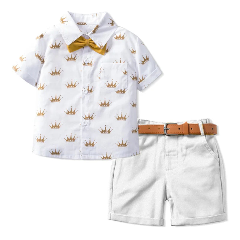 Boys Suits Blazers Clothes Suits For Wedding Formal Party Striped Baby Vest Shirt Pants Kids Boy Outerwear Clothing Set