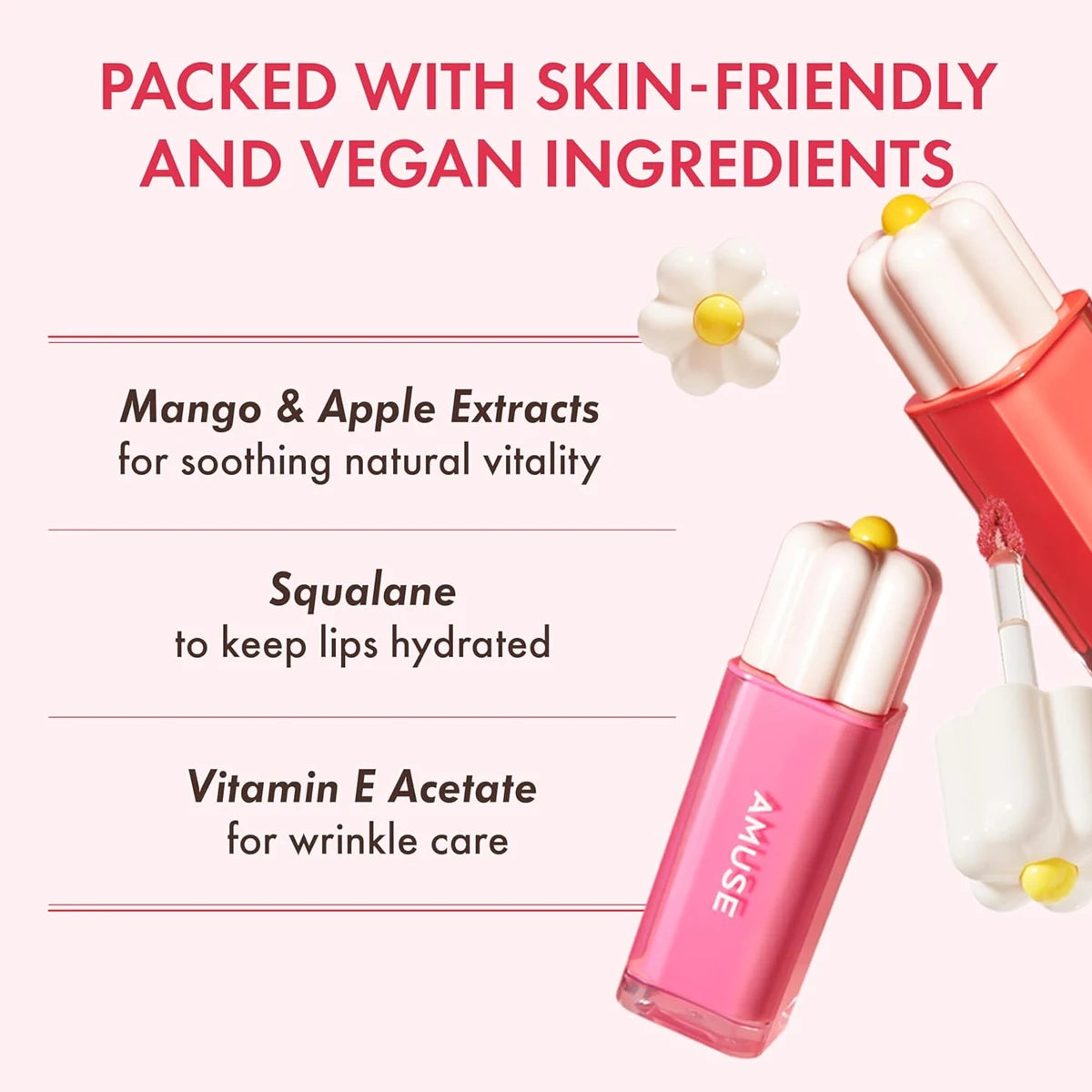 [ClearanceSale] AMUSE DEW TINT,Dewy/Watery Texture,Lightweight & Non-Sticky,Lip Gloss & Hydrating,Korean Cosmetic,Korean Makeup