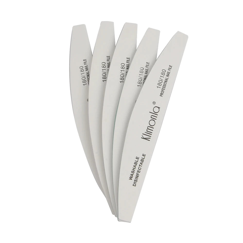 5/10PCS Klimonla Nail Files Durable High Quality Nail Files For Nails Manicure Salon Supplies Set 80/100/150/180/240 Grit