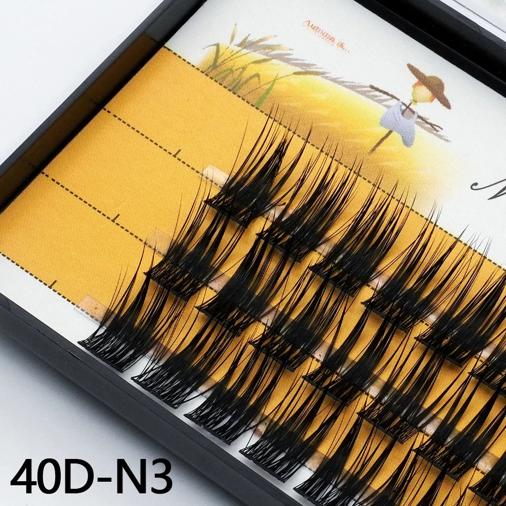 Lashes Clusters 1 Box/60 Bundles 40D/30D Natural Individual Eyelash Handmade Eyelash Bundles 3D Russia Mink Eyelashes Cilia