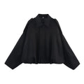 YENKYE New 2025 Women Suede Textured Jacket Long Sleeve Lapel Collar Loose Coats Casual Female Outerwear Chic Tops