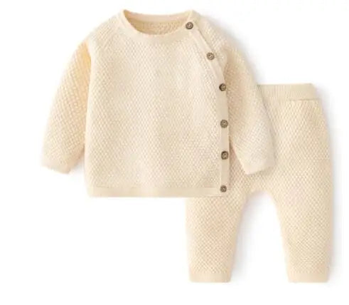 Autumn Toddler Boys Girls Clothing Set Sweater + Pants 2pcs/Suit Infant Boys Knit Suit Thick Warm Winter Baby Girls Boys Clothes