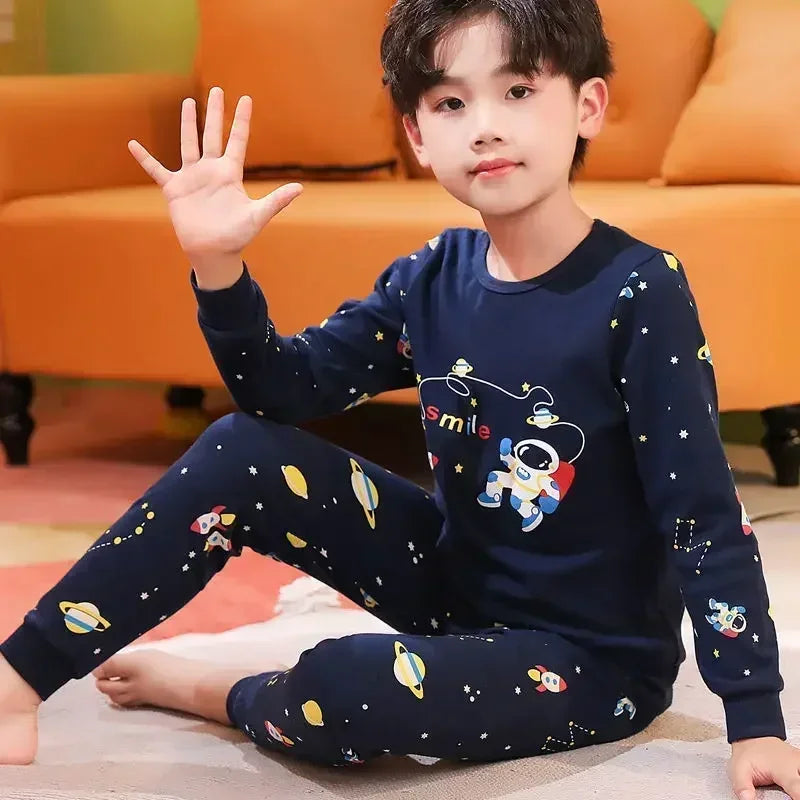 Kids Pajamas for Boys 2 3 4 5 6 7 8 9 10 11 12 14 Years Cotton Sleepwear Set Dinosaur Pyjamas Green Children Pijamas Clothing