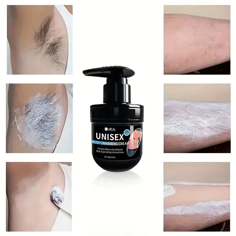 Viilife Men's Hair Removal Cream Nourishing Painless Non Irritating Growth Inhibitor Smooth Portable Body Hair Removal Lotion