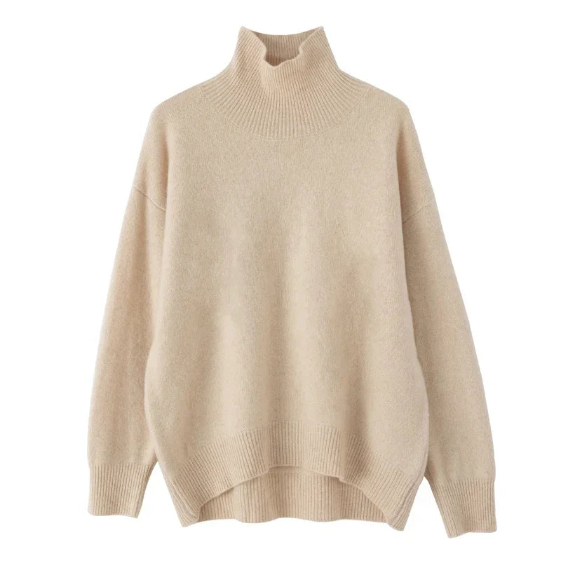 WinvyNee Women's Clothing Wool Sweaters Turtleneck Casual Long Sleeve Jumpers Knitted Pullovers Soft Plus Size Winter A1103002C