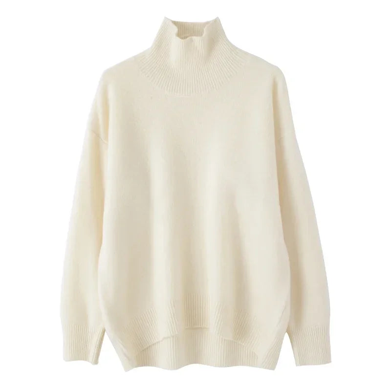 WinvyNee Women's Clothing Wool Sweaters Turtleneck Casual Long Sleeve Jumpers Knitted Pullovers Soft Plus Size Winter A1103002C
