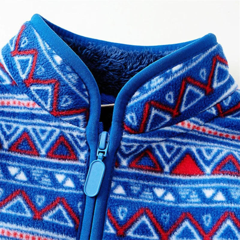 2-8T All Printed Children Clothing for Boys Girls Winter Fleece Jackets Zipper Cute Clothes Animals Hot Selling Thick Baby Coats