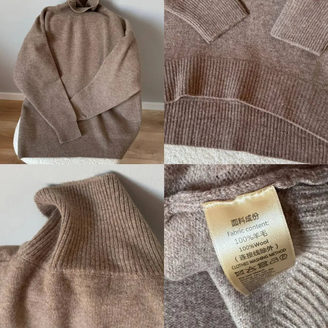 WinvyNee Women's Clothing Wool Sweaters Turtleneck Casual Long Sleeve Jumpers Knitted Pullovers Soft Plus Size Winter A1103002C