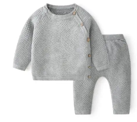 Autumn Toddler Boys Girls Clothing Set Sweater + Pants 2pcs/Suit Infant Boys Knit Suit Thick Warm Winter Baby Girls Boys Clothes