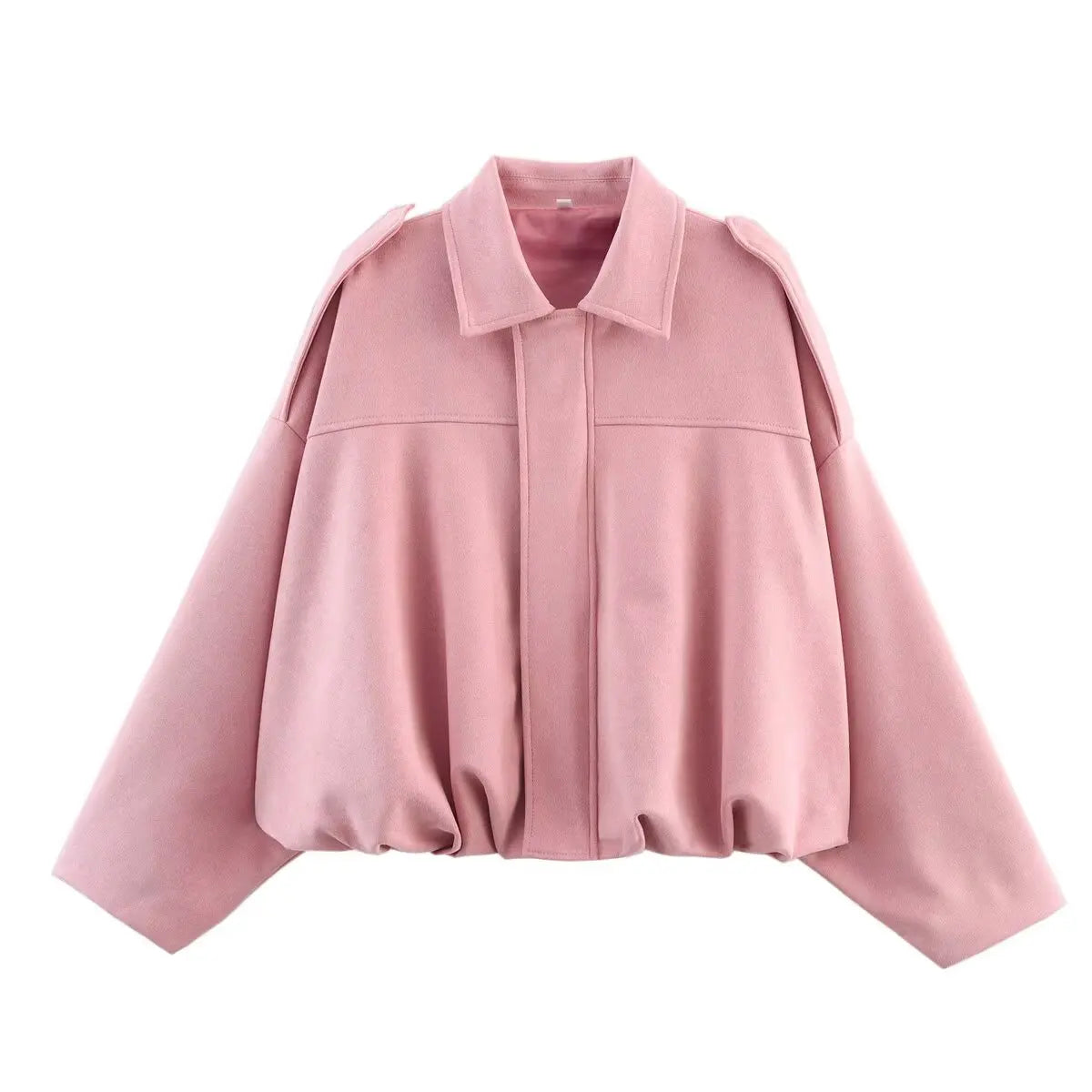 YENKYE New 2025 Women Suede Textured Jacket Long Sleeve Lapel Collar Loose Coats Casual Female Outerwear Chic Tops