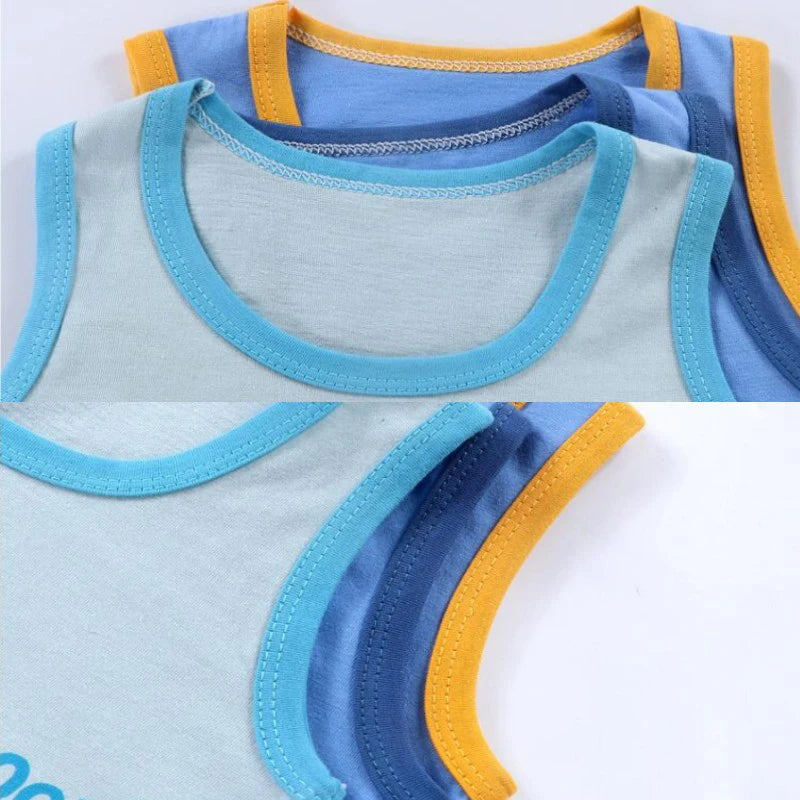 Cartoon Dinosaur Vest+Shorts 2-Piece Clothing Set Pajamas Summer Kids Baby Boys Girls Cotton Casual Tracksuit Clothes Suit 1-6 Y