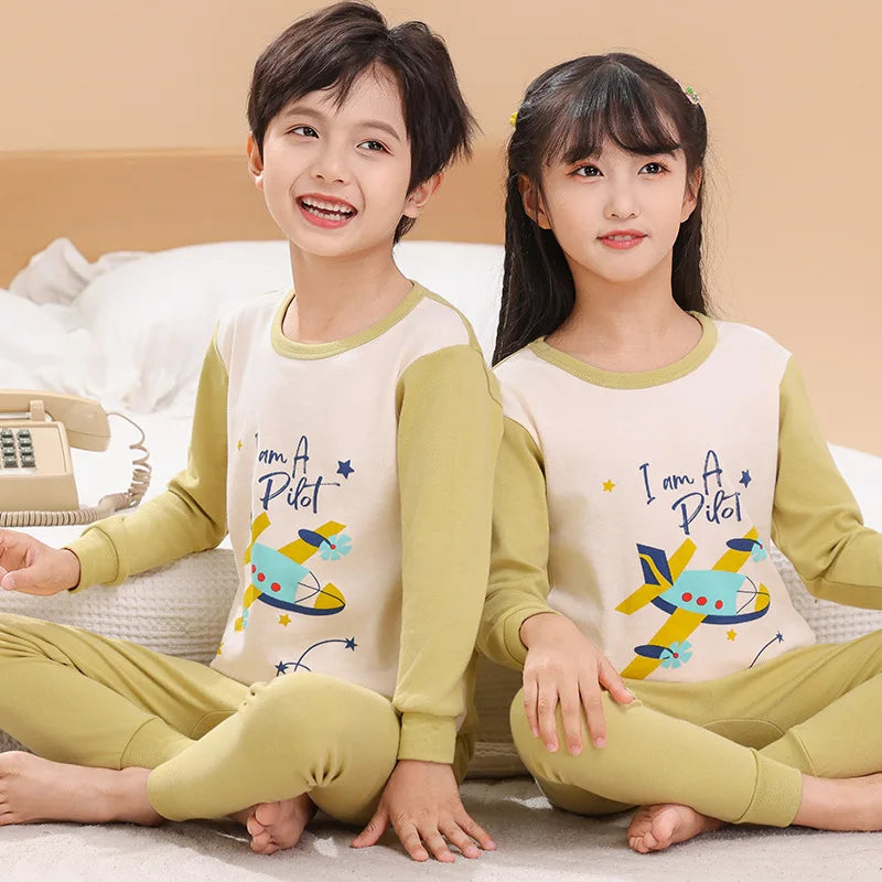 Kids Pajamas for Boys 2 3 4 5 6 7 8 9 10 11 12 14 Years Cotton Sleepwear Set Dinosaur Pyjamas Green Children Pijamas Clothing