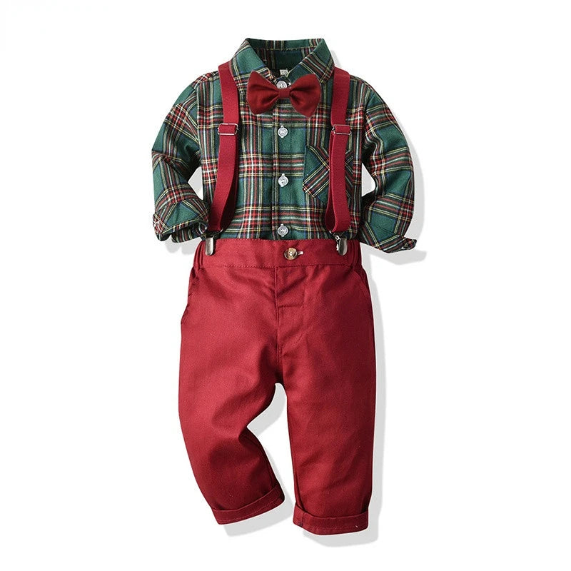 Boys Suits Blazers Clothes Suits For Wedding Formal Party Striped Baby Vest Shirt Pants Kids Boy Outerwear Clothing Set