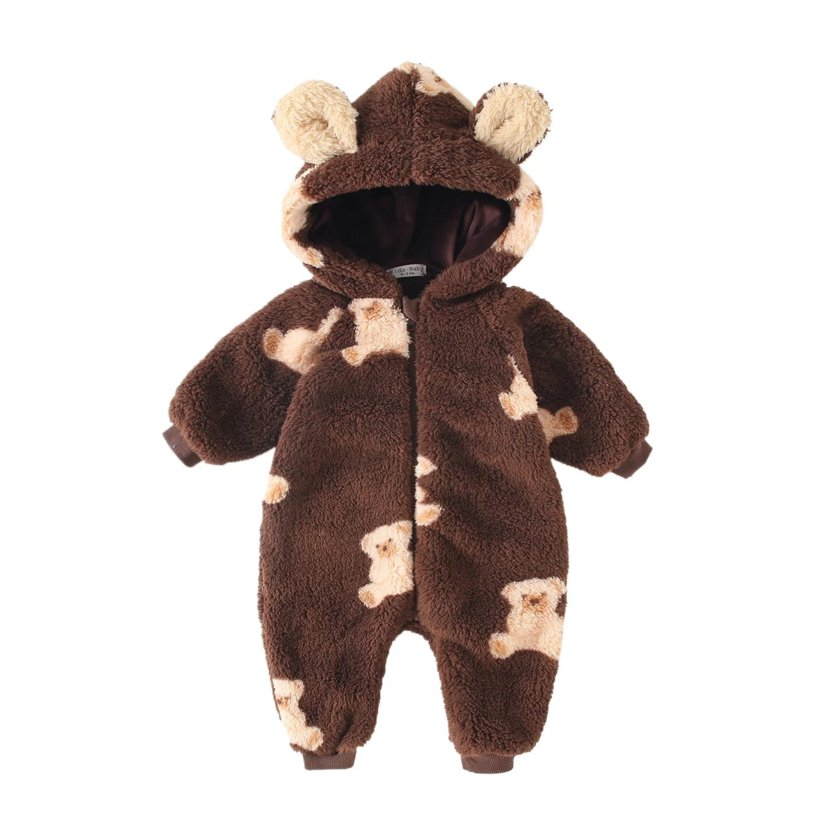 Sanlutoz Cute Winter Zipper Long Sleeve Baby Rompers Clothing Warm Hooded Thickened Animal