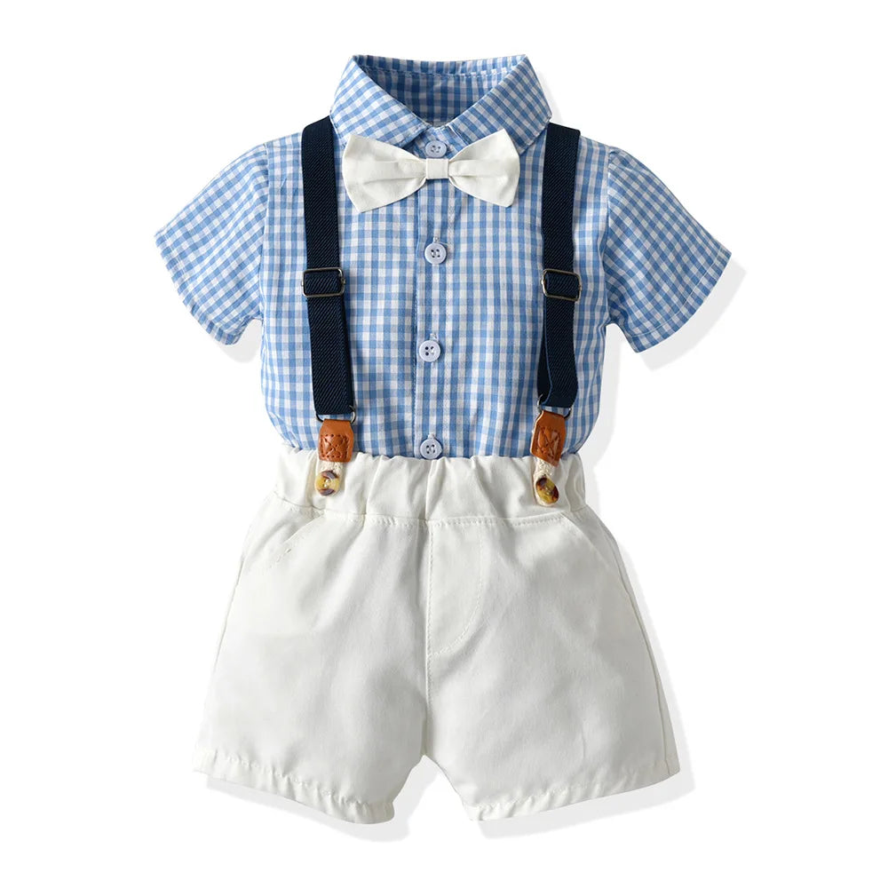 Boys Suits Blazers Clothes Suits For Wedding Formal Party Striped Baby Vest Shirt Pants Kids Boy Outerwear Clothing Set