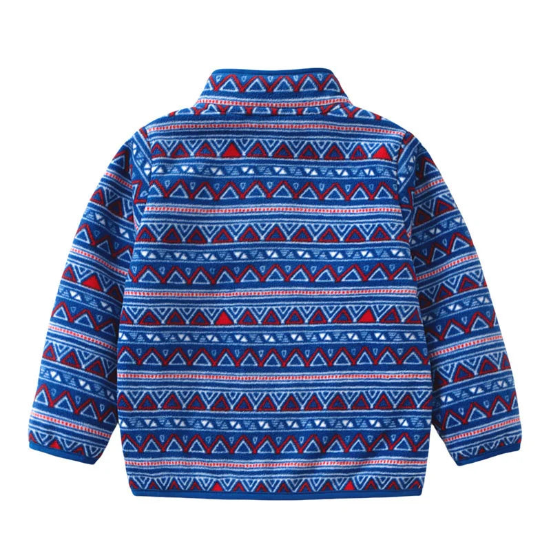 2-8T All Printed Children Clothing for Boys Girls Winter Fleece Jackets Zipper Cute Clothes Animals Hot Selling Thick Baby Coats