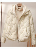 New Fitshinling Fashion New In Warm Parkas Coat Women Clothing Fake Two-piece Cotton Leisure Solid Color Winter  Female Tops