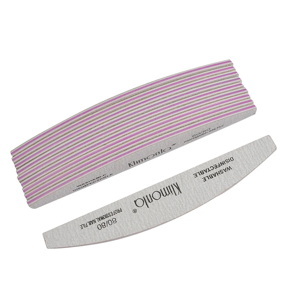 5/10PCS Klimonla Nail Files Durable High Quality Nail Files For Nails Manicure Salon Supplies Set 80/100/150/180/240 Grit