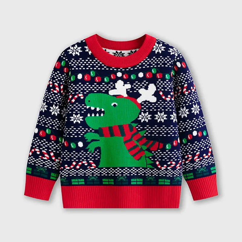 Xmas New Children Sweater Kids Warm Thicken Knitted Clothing Autumn Winter Baby Pullover Clothing Toddlers Christmas Sweaters