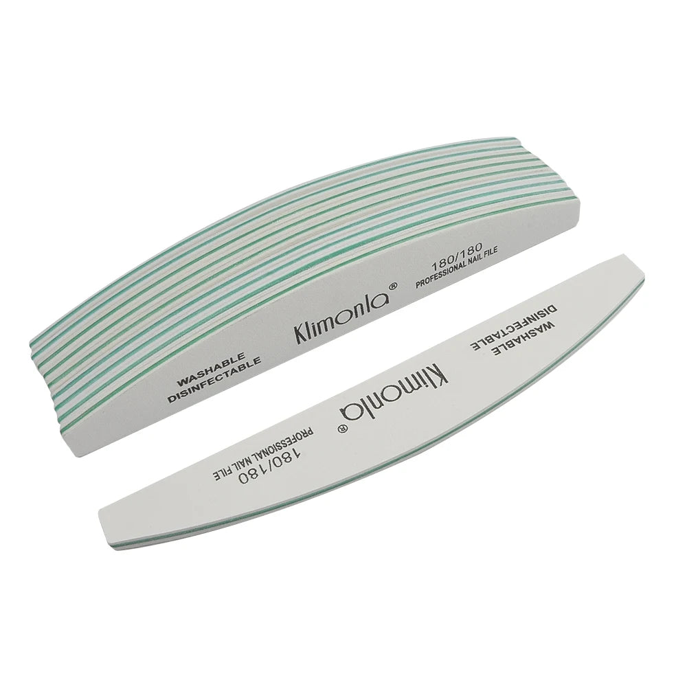 5/10PCS Klimonla Nail Files Durable High Quality Nail Files For Nails Manicure Salon Supplies Set 80/100/150/180/240 Grit