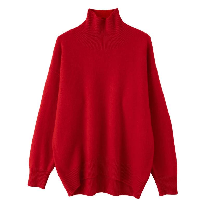 WinvyNee Women's Clothing Wool Sweaters Turtleneck Casual Long Sleeve Jumpers Knitted Pullovers Soft Plus Size Winter A1103002C
