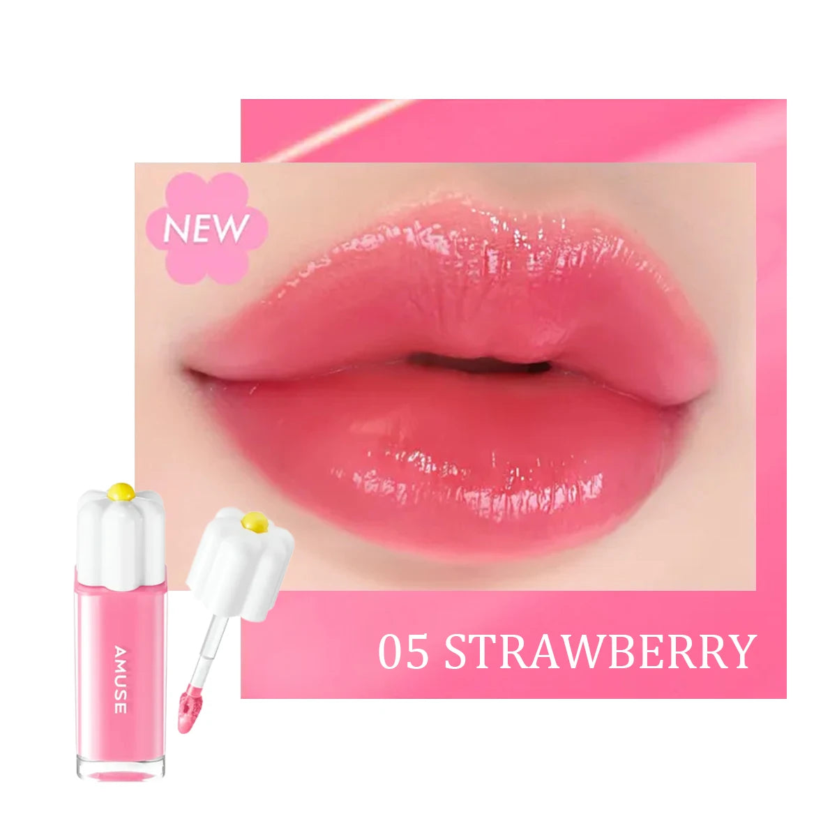 [ClearanceSale] AMUSE DEW TINT,Dewy/Watery Texture,Lightweight & Non-Sticky,Lip Gloss & Hydrating,Korean Cosmetic,Korean Makeup